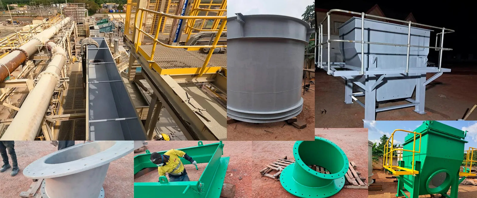 Polyflex 55 Ultra-Chem Plus protecting heavy mining equipment from severe corrosion, abrasion, and chemical exposure